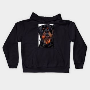 Rottweiler Steampunk art Kids Hoodie